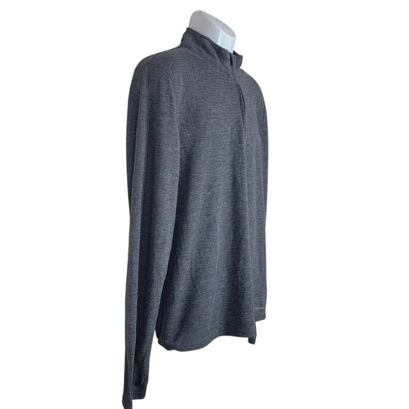Omni-Wool Base Layer Shirt, Men XL, Gray, 1/4 Zip w/Mock Neck,Thumb Holes, EUC - Picture 3 of 12
